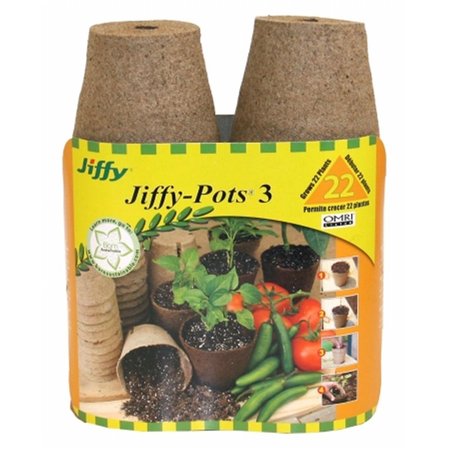 PLANTATION PRODUCTS Plantation Products JP322 22 Count 3 in. Jiffy Pots JP322